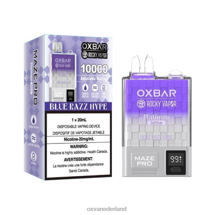 OXVA best vape - blauwe razz-hype XN82T16 OXVA OXBAR MAZE PRO 10000